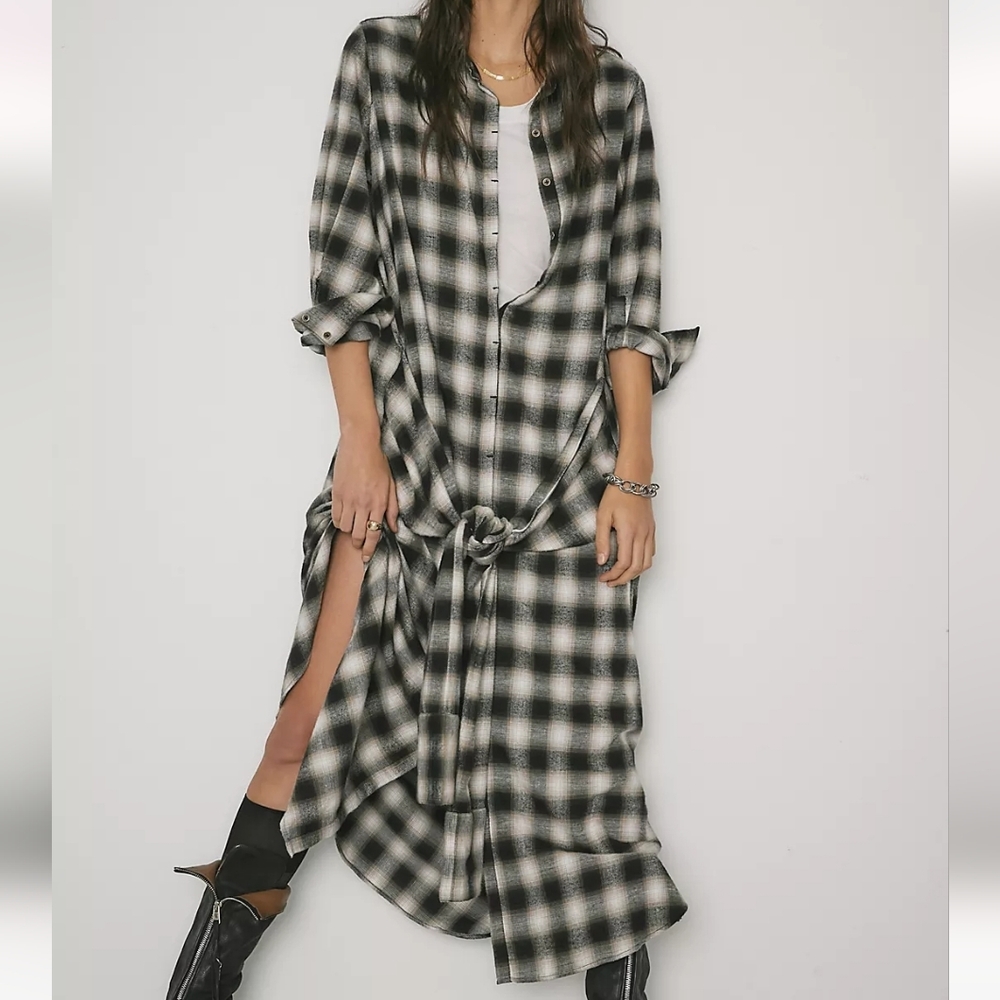 Nicholas K x Free People Plaid Tie Dress